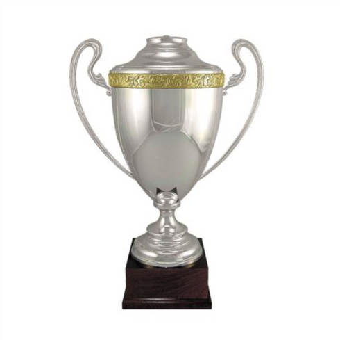 Copa Italiana de Plata con Base de Madera